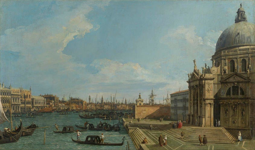 Painting of Venice showing Salute and Punta della Dogana