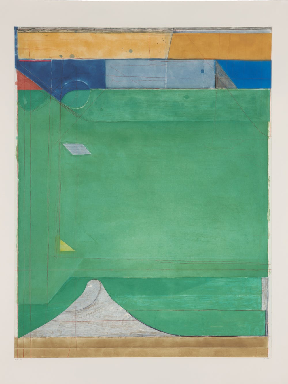 Diebenkorn print published by the Crown Point Press of the Fine Arts Museums of San Francisco