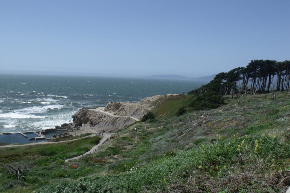 View of the California coast