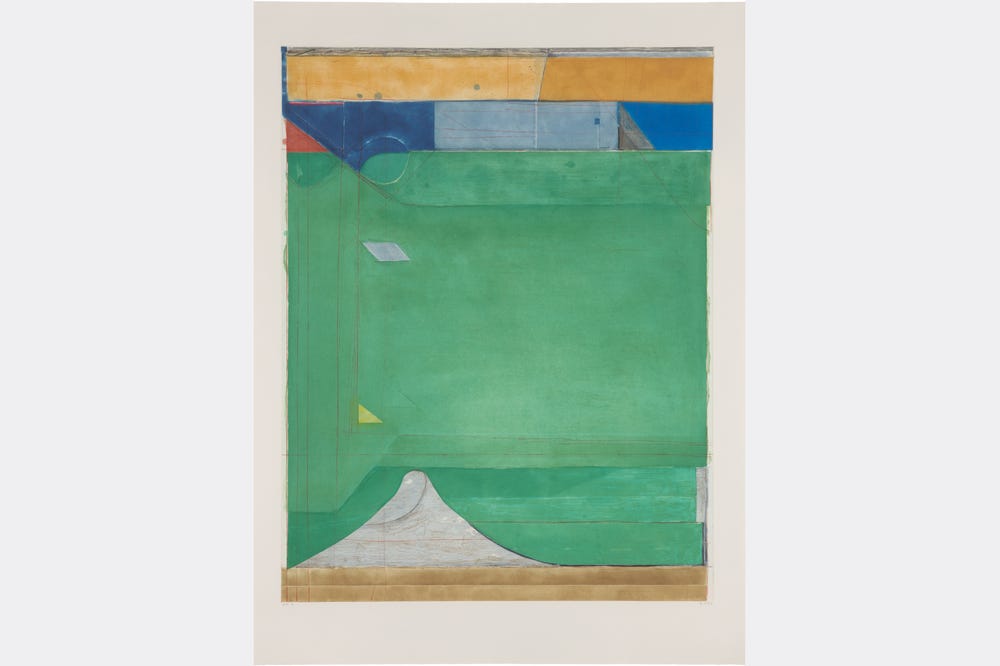 Diebenkorn print with a number of colors