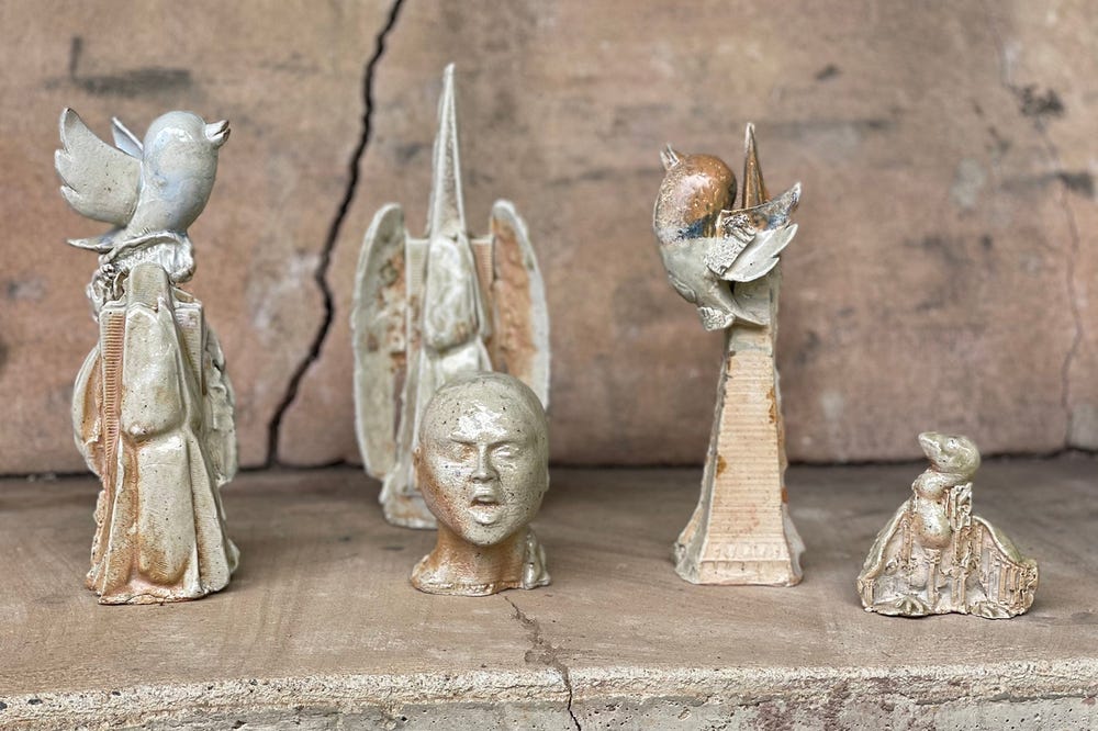 Sculptures by the artist Michelle Erickson