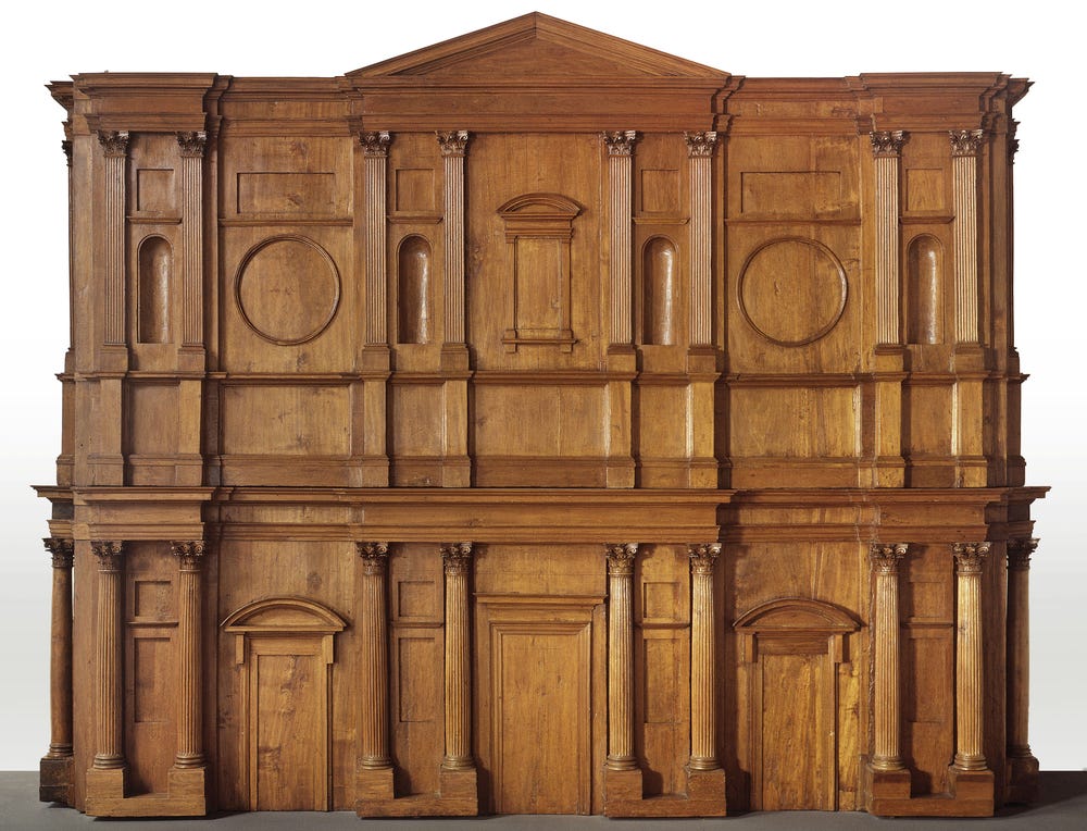 wooden model of a church