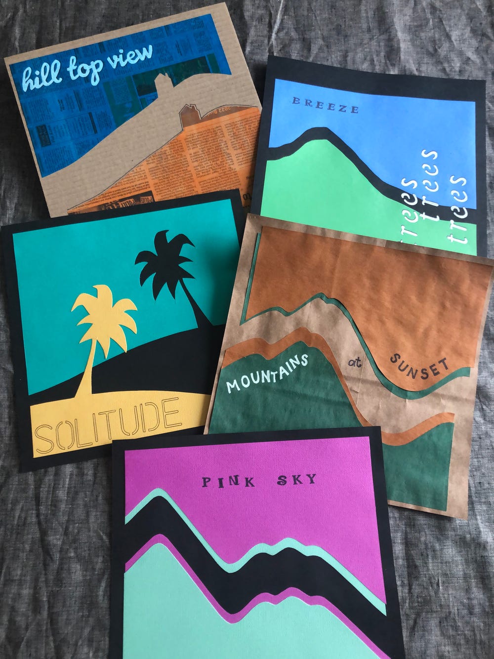 de Youngsters Studio: horizon line collage inspired by Ed Ruscha