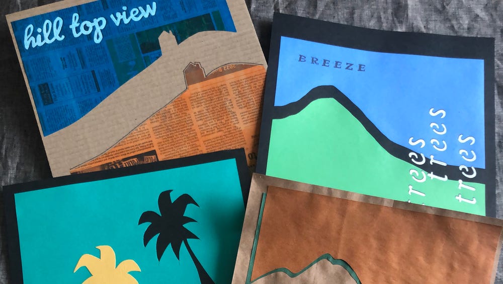 de Youngsters Studio: horizon line collage inspired by Ed Ruscha