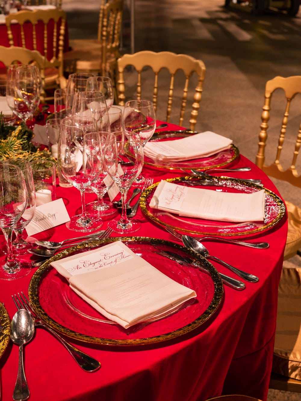 elegant place setting for a Legion of Honor event