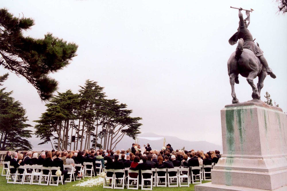 Wedding ceremony at the Legion of Honor