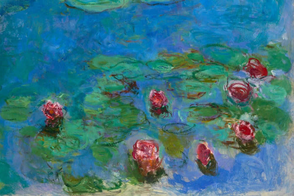 European painting Monet's Waterlilies