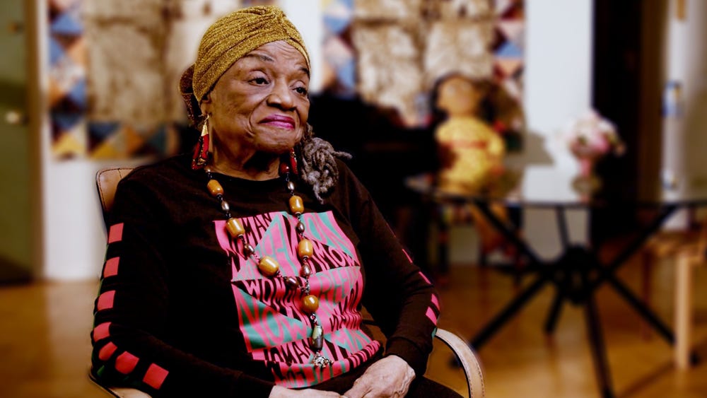 Faith Ringgold during an interview