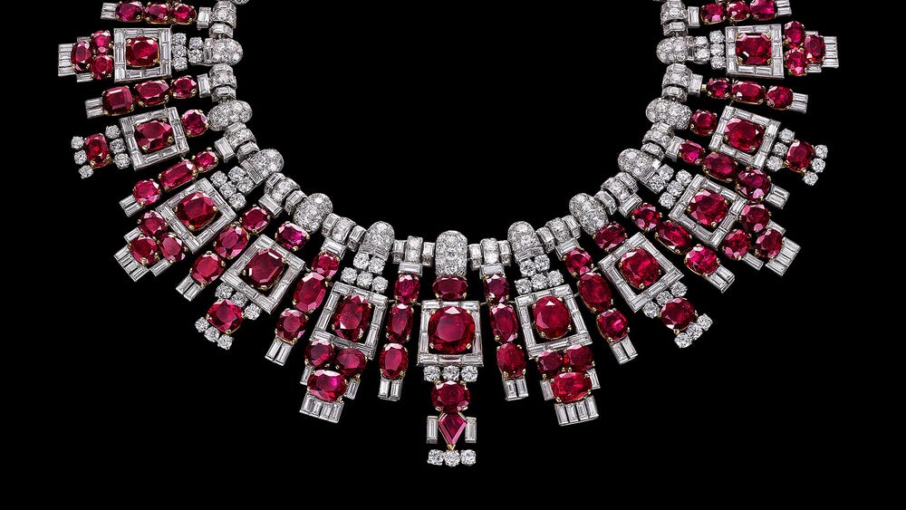 ruby and diamond necklace