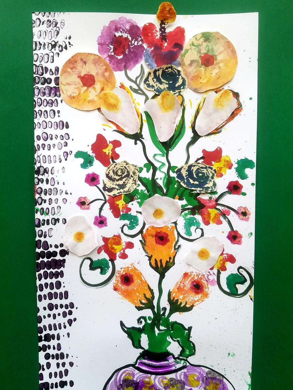 Vegetable Stamp Floral Art-Making