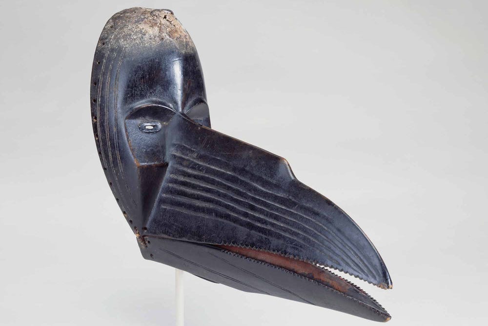 Wooden bird mask