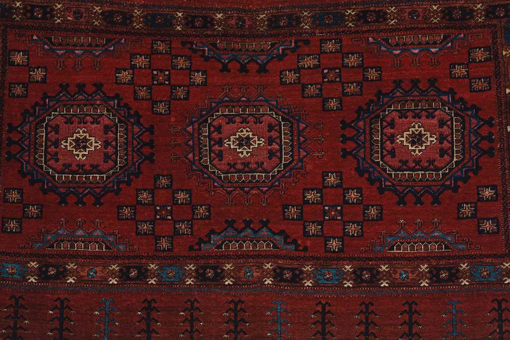 Red patterned textile