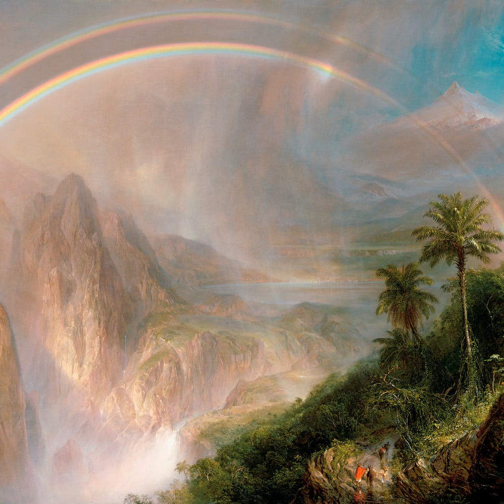 rainbow over a landscape