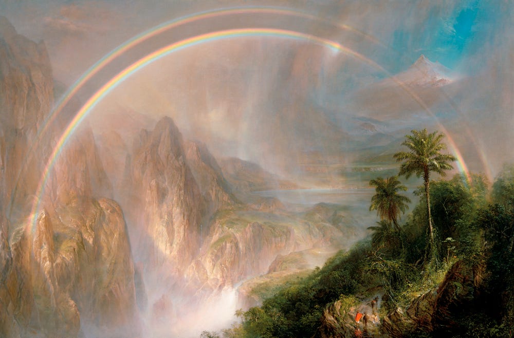 rainbow over a landscape