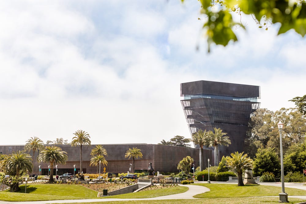 Photograph of exterior of de Young museum