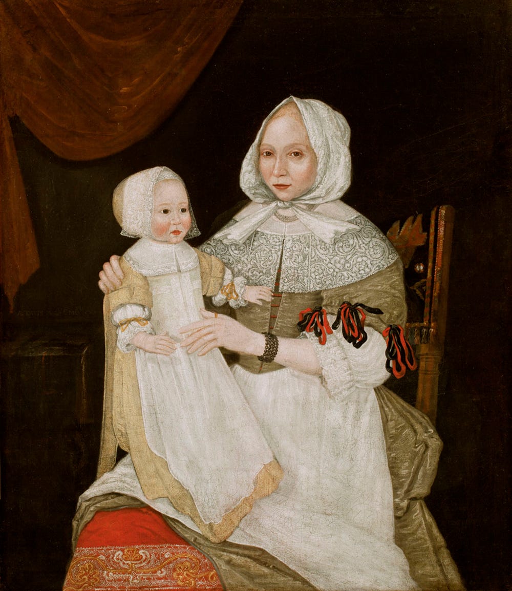 woman with a baby on her lap