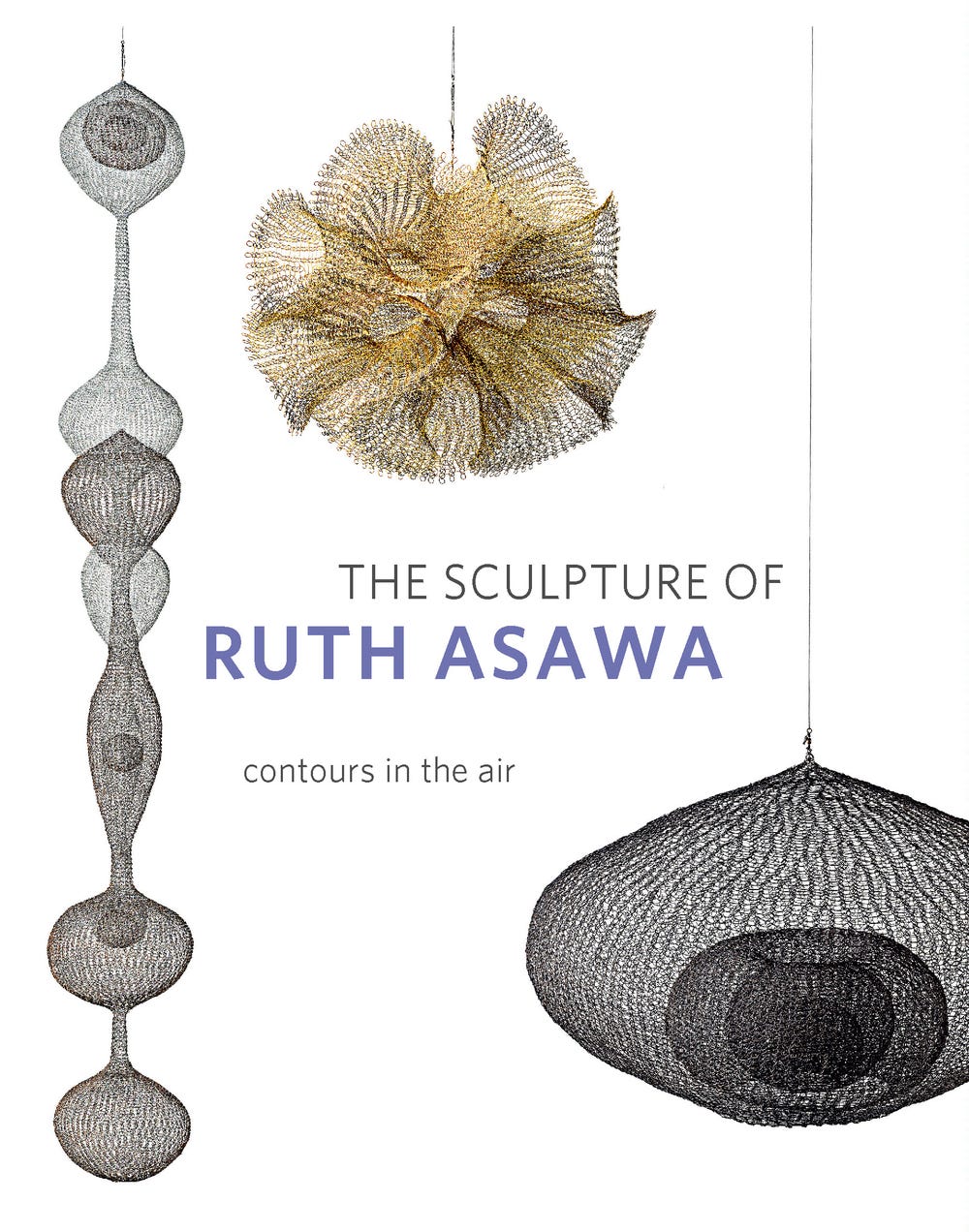 Book jacket featuring geometric sculptures with "The Sculpture of Ruth Asawa" text