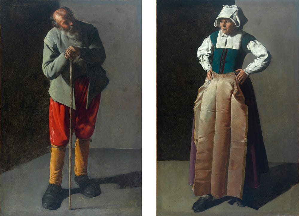 Georges de La Tour, “Old Man” and "Old Woman," ca. ca. 1618–1619