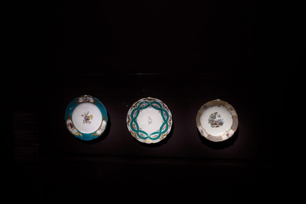 three decorative plates