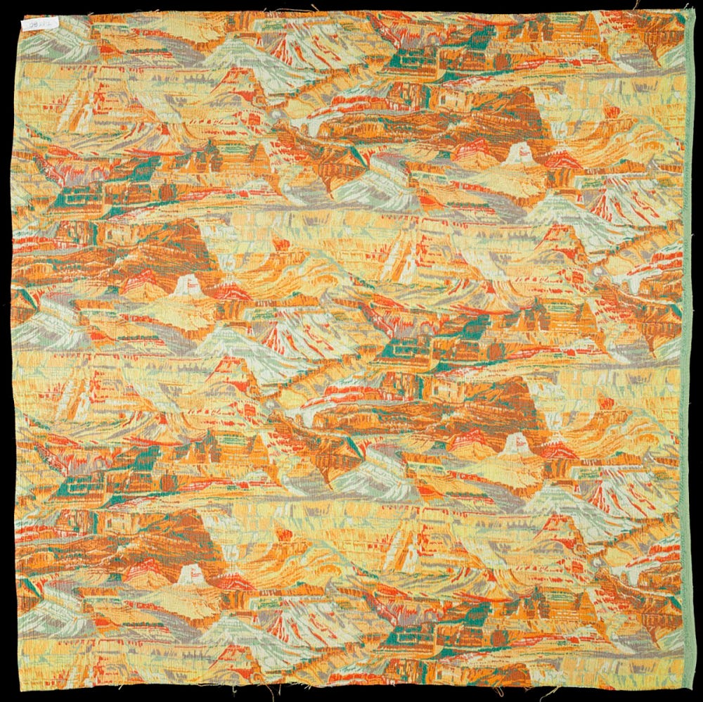 Fabric printed with a Grand Canyon design