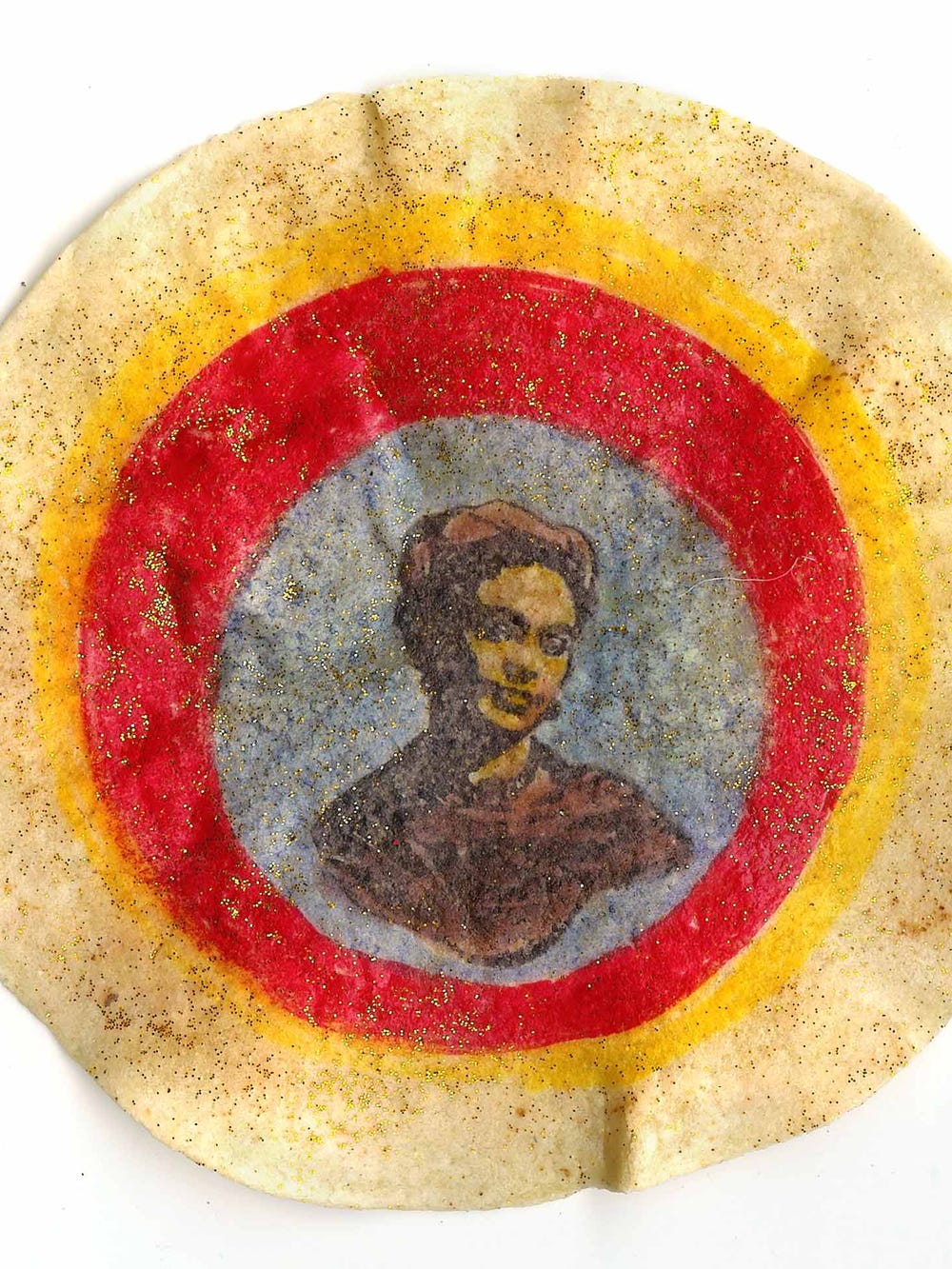 Tortilla with Frida Kahlo’s image on it