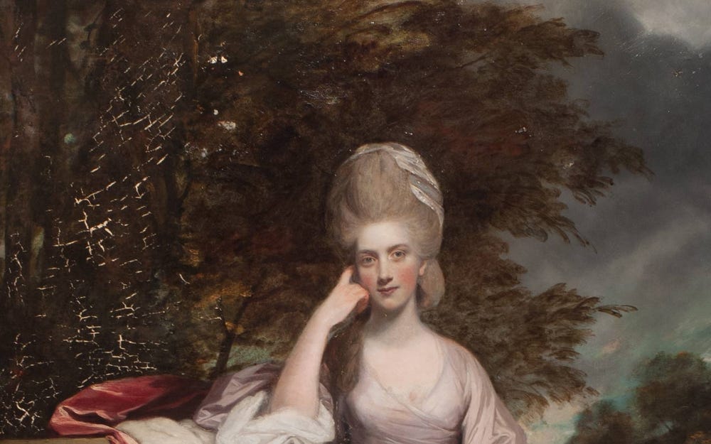 portrait of a lady from the 1700s