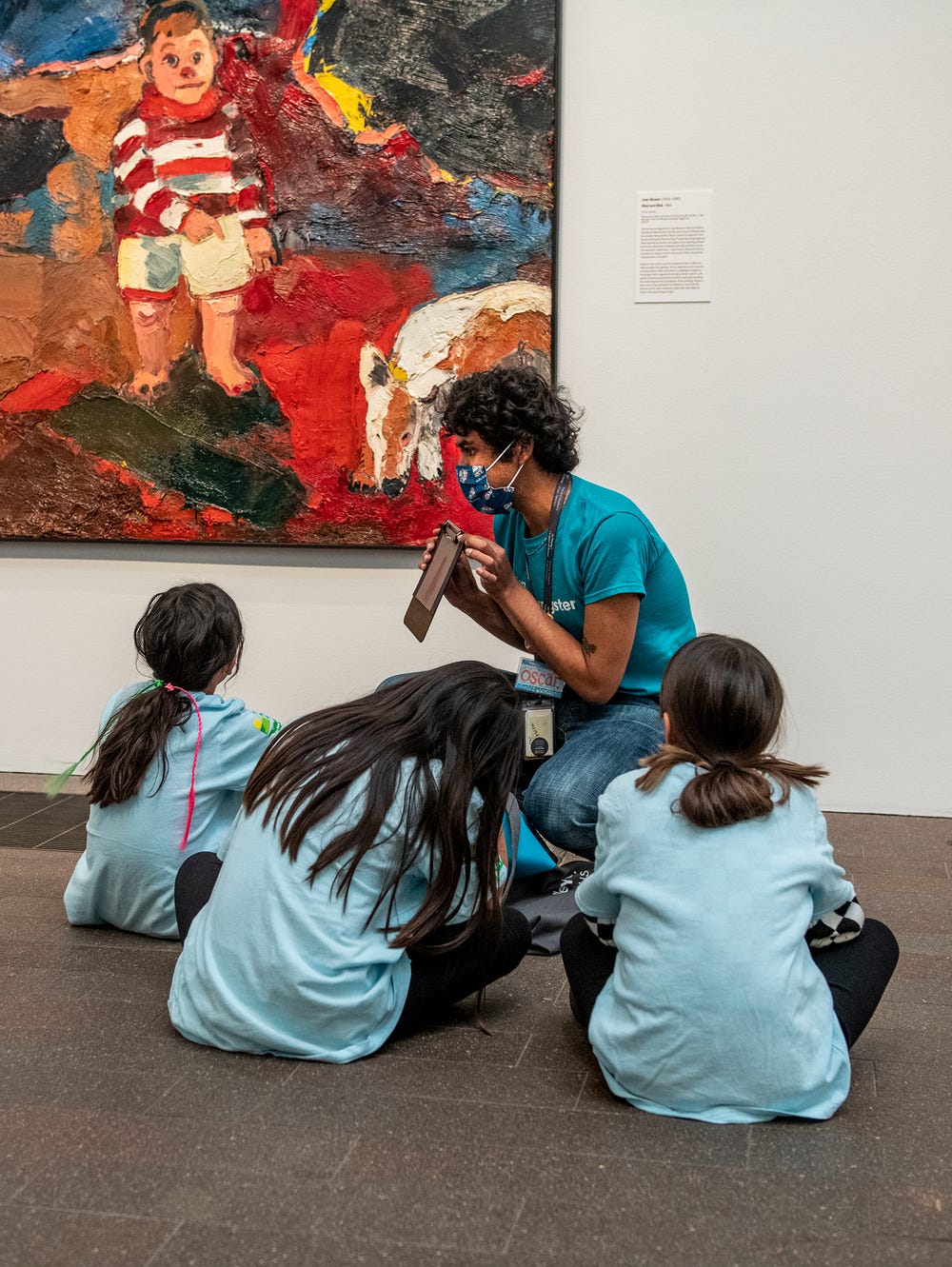 students at the de Young during summer art camp