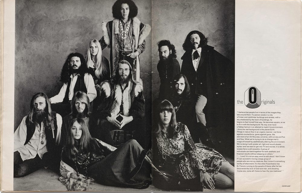 Black and white photograph of a rock band by Irving Penn