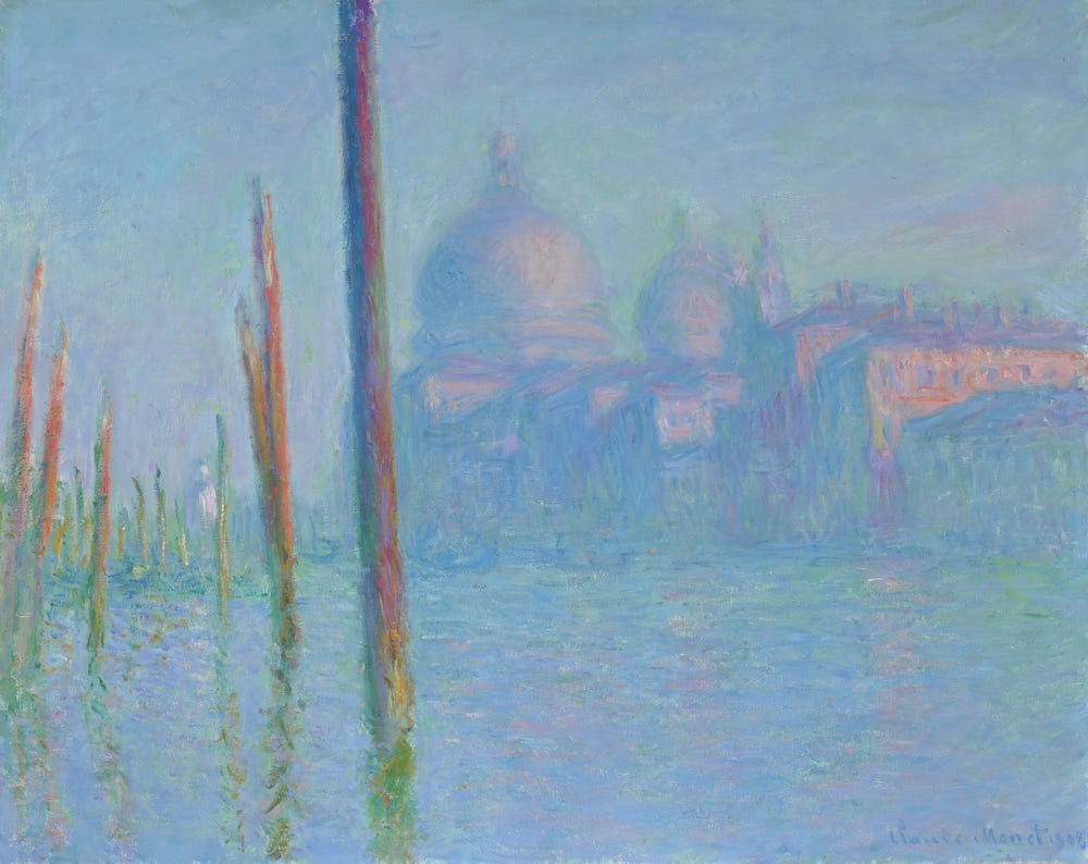Painting of Venetian scene by Monet