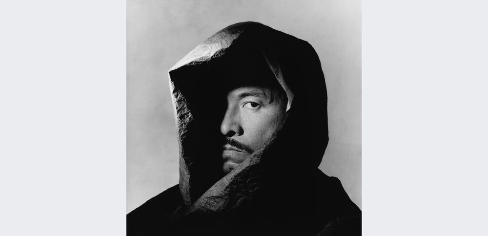Issey Miyake portrait taken by Irving Penn