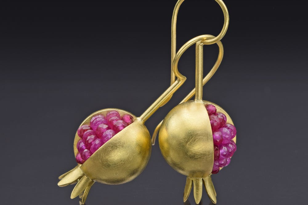 Pomegranate earrings