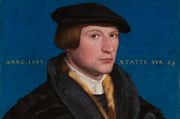 Portrait of a man in Tudors exhibition